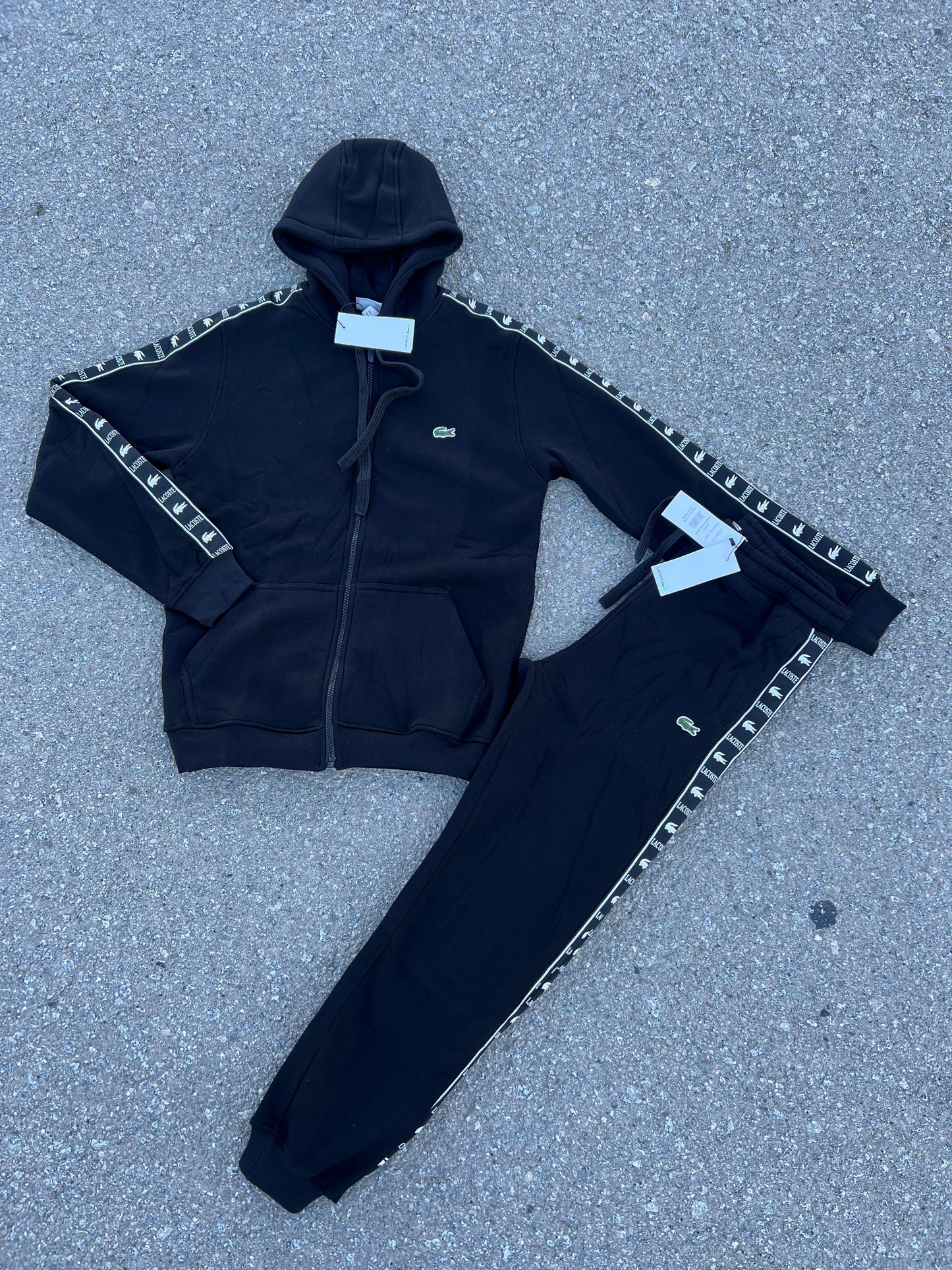 Chandal Lacoste Cremallera Black