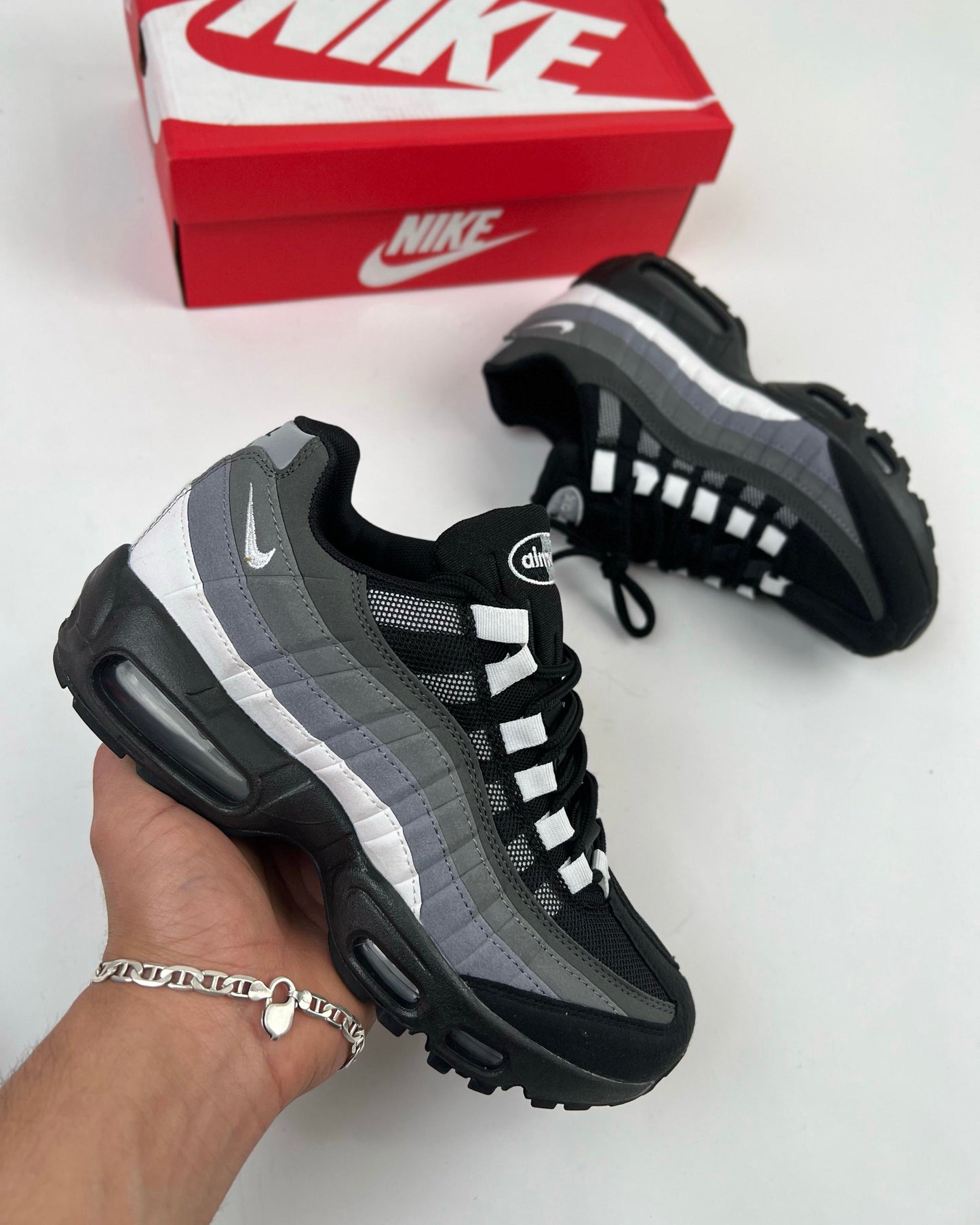 Nike Air Max 95 Black Grey And White