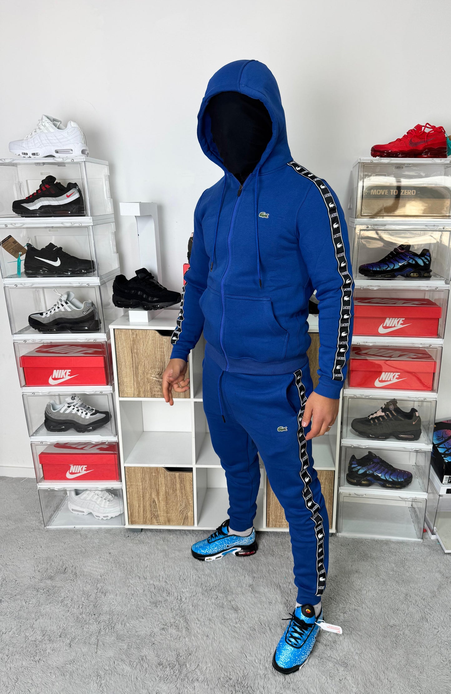 Chandal Lacoste Cremallera Azul