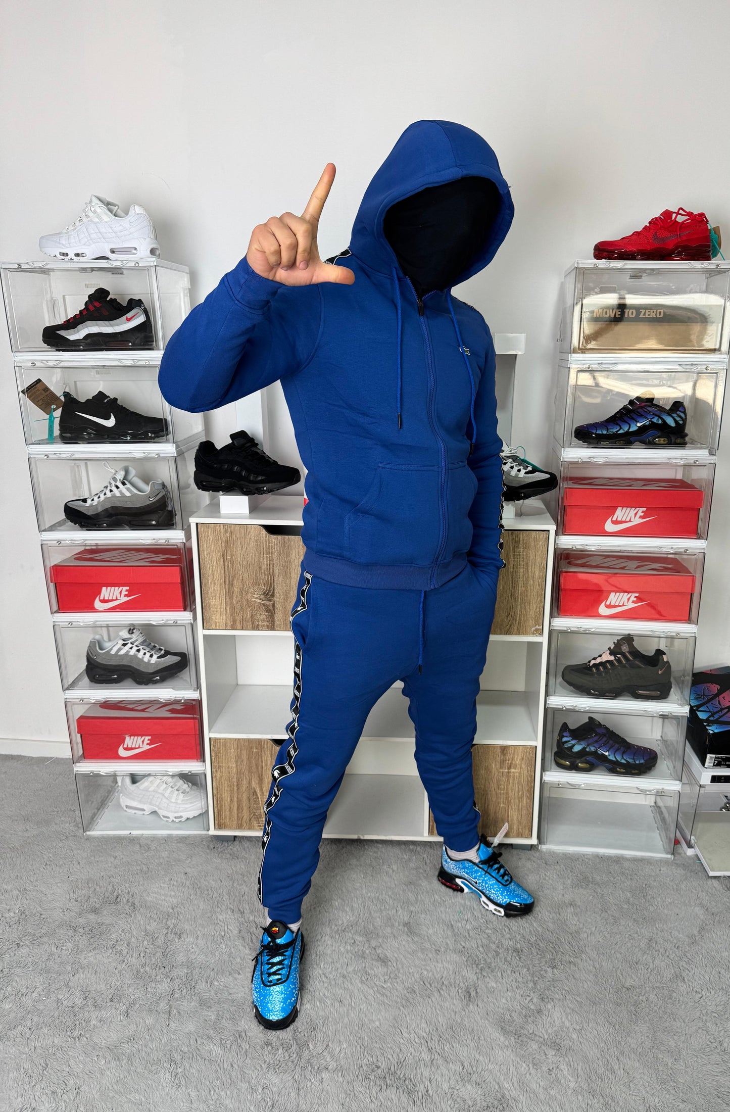 Chandal Lacoste Cremallera Azul